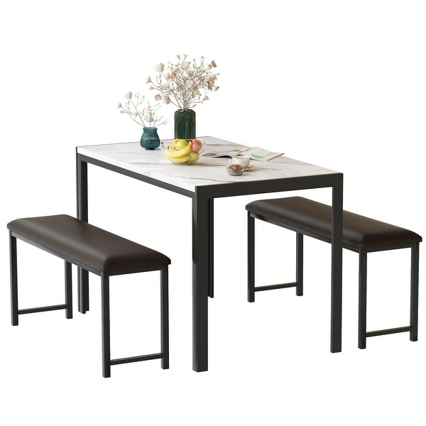 Leather breakfast nook online set