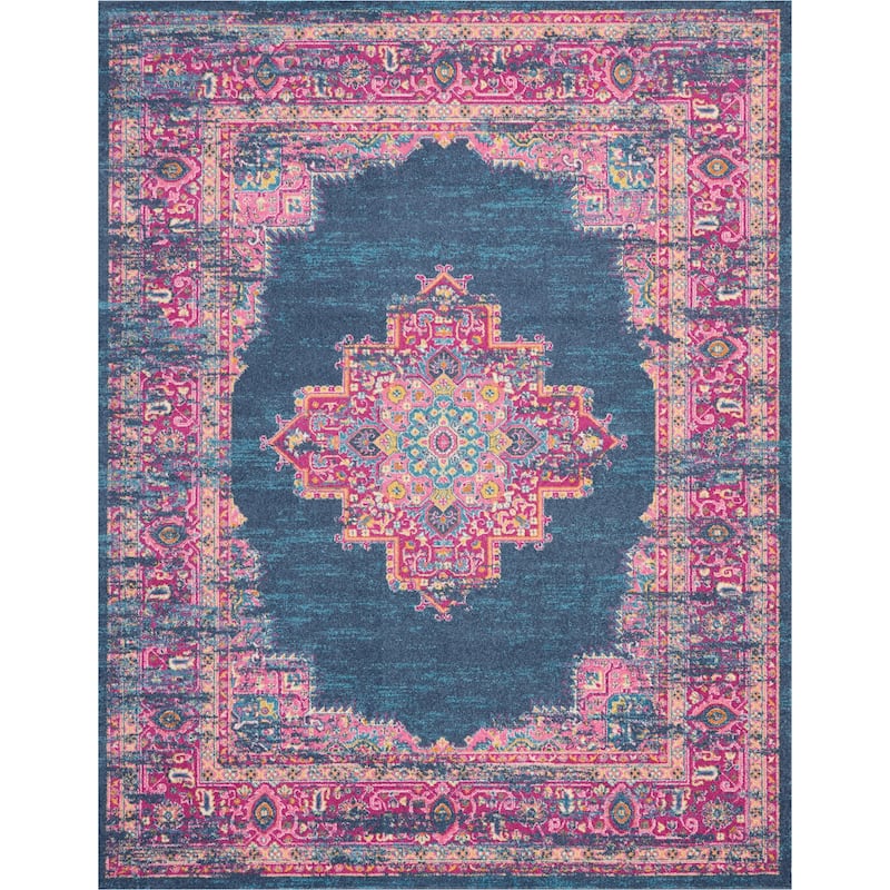 Porch & Den Dobbin Vintage Persian Medallion Farmhouse Area Rug