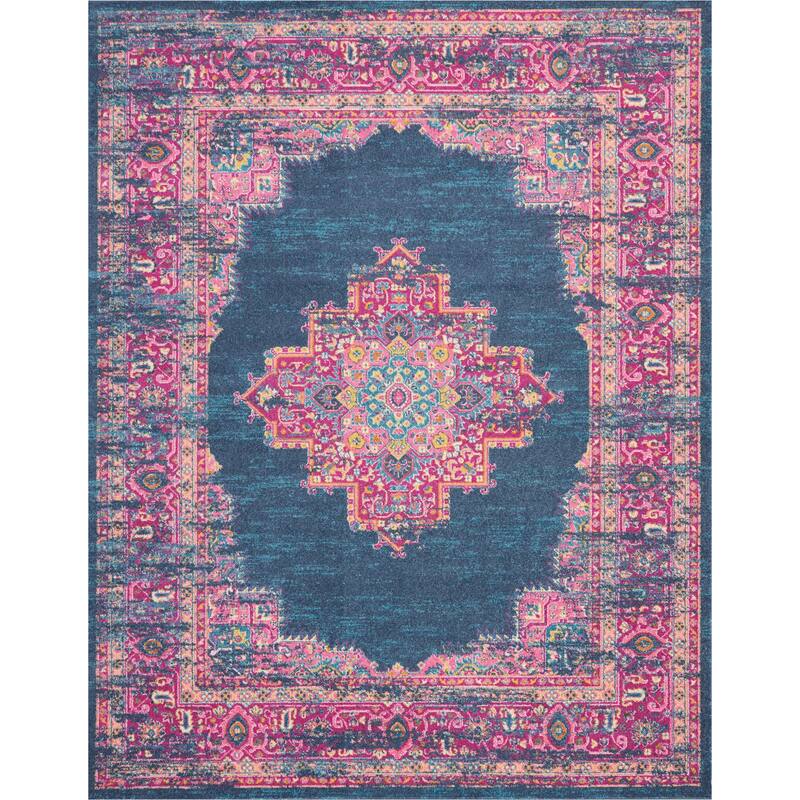 Porch & Den Dobbin Vintage Persian Medallion Farmhouse Area Rug