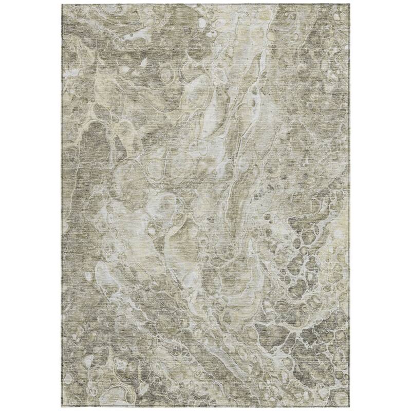HomeRoots Abstract Transitional Rectangle Outdoor Rug