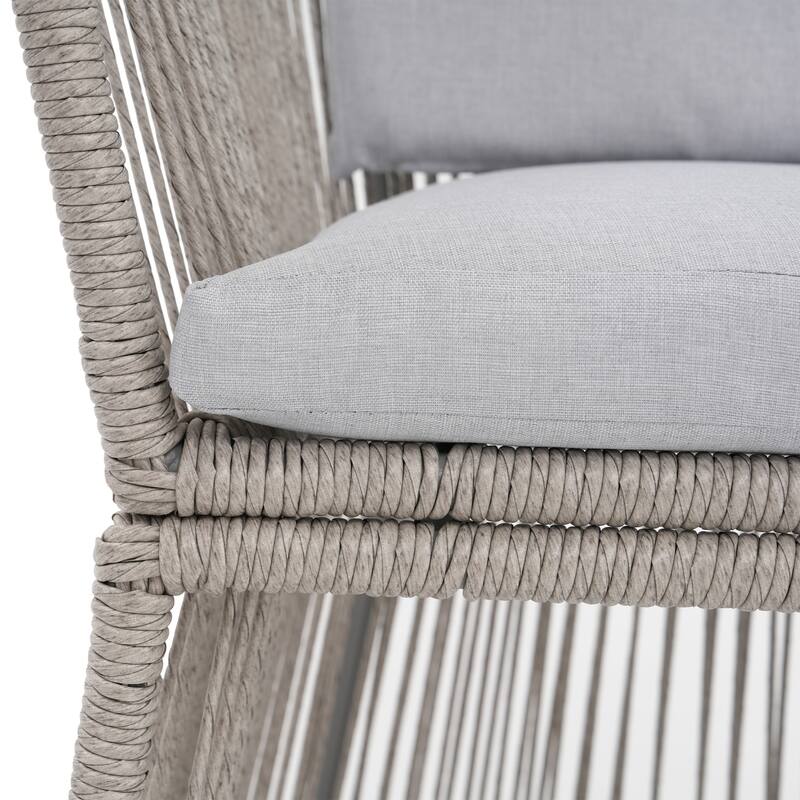 Outdoor Patio Dining Sets with Rattan Chairs and Aluminum Extendable Dining Table for 8 Persons