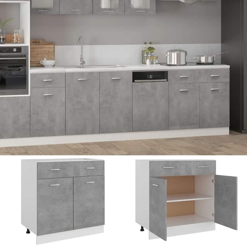 vidaXL Kitchen Cabinet Storage Cupboard Under Sink Organizer Engineered Wood