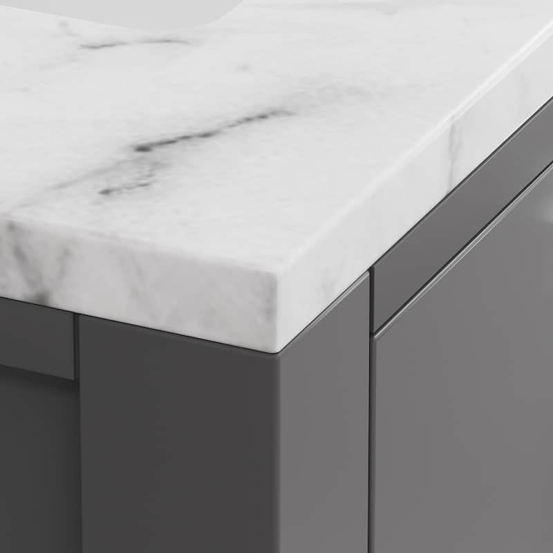 Water Creation Madison 30-inch Cashmere Grey Single Sink Bathroom Vanity