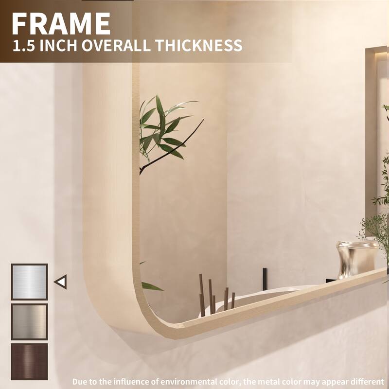 24/30/42/48/60 inch Rectangle Frameless Wall Mounted Bathroom Vanity Mirror