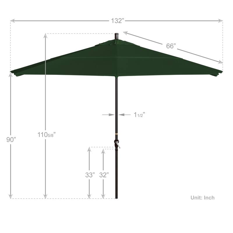 North Bend 11-foot Crank Open Bronze Umbrella by Havenside Home
