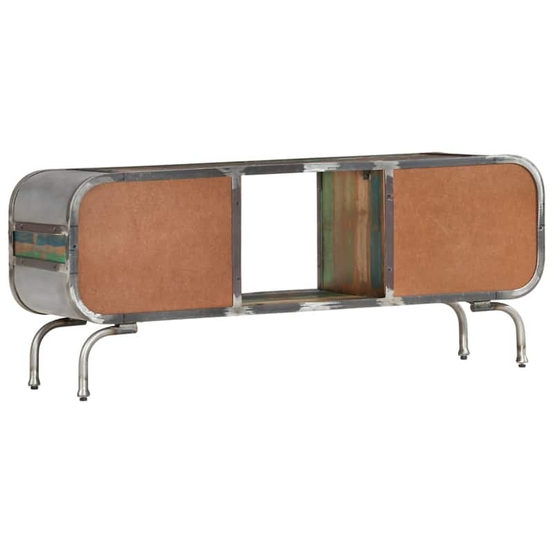 vidaXL TV Stand Multicolor 43.3"x11.8"x16.5" Solid Wood Reclaimed - 43.3" x 11.8" x 16.5"