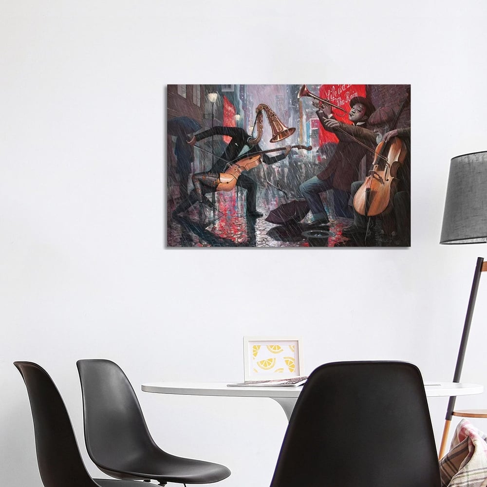 iCanvas "Life Is A Dance In The Rain V" by Adrian Borda Canvas Print