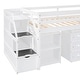 preview thumbnail 43 of 49, Twin Loft Bed with Desk, Drawers & Storage Stairs