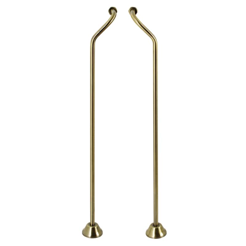Vintage Double Offset Bath Supply - Antique Brass