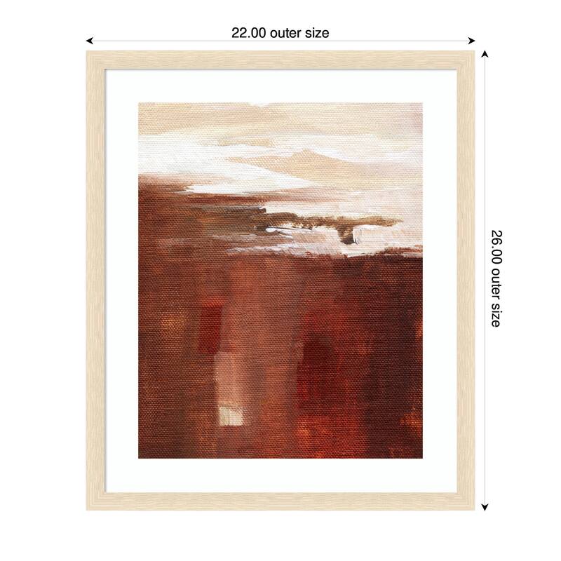 Kate and Laurel Framed Art Earthen Abstract by Nikita Jariwala