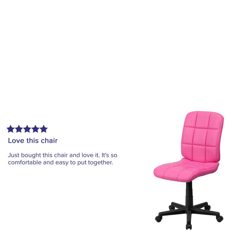 Mid-Back Quilted Vinyl Swivel Task Office Chair