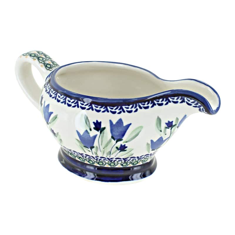 Blue Rose Polish Pottery 1258 Zaklady Gravy Boat