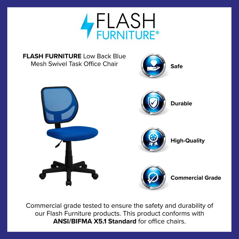Low Curved Back Mesh Swivel Task Office Chair