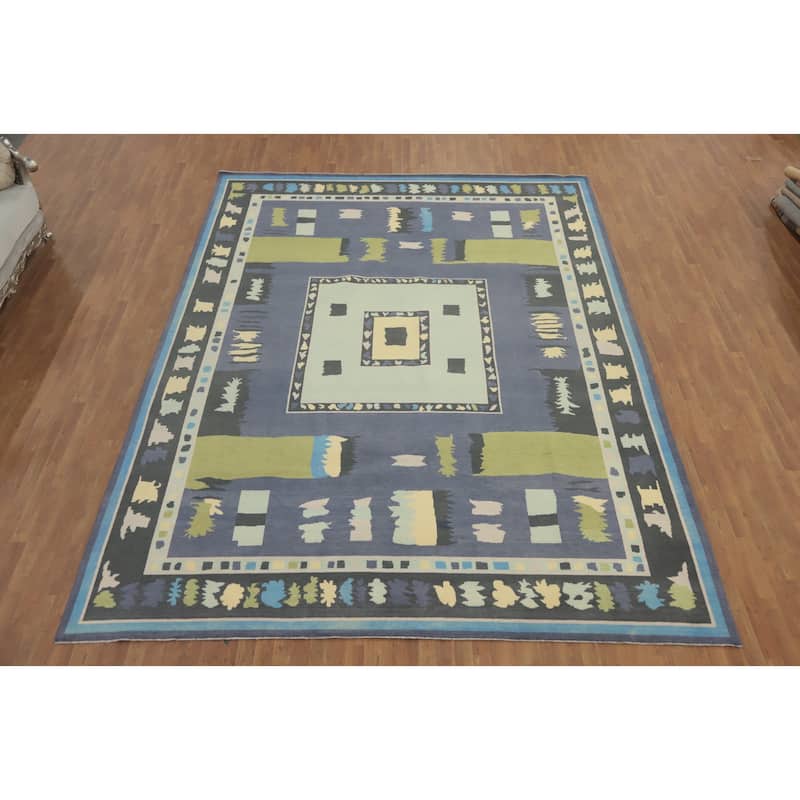 Vegetable Dye Wool Gabbeh Turkish Large Rug Handmade Wool Carpet - 14' 2'' X 10' 7''