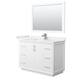 Option White, Nickel Trim, Carrara Cultured Marble Top