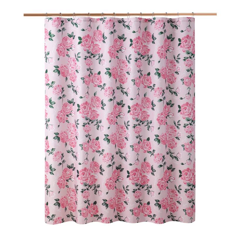 Juicy Couture 13-Piece Shower Curtain and Hooks Set