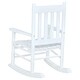 preview thumbnail 6 of 38, Youth Rocking Chair with Brown/White/Black Slat for patio kids bedroom
