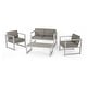 preview thumbnail 22 of 40, Navan Outdoor 4-piece Conversation Set by Christopher Knight Home