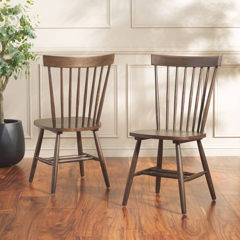 SAFAVIEH Suhair Spindle Farmhouse Dining Chair (Set of 2) - 20.5" x 21" x 36" - 21"W x 21"D x 36"H