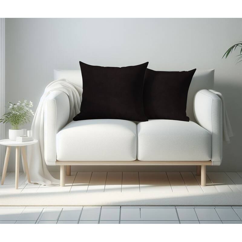 A1HC Pack of 2 Velvet Throw Pillow Insert, Hypoallergenic Down Alternative Fill
