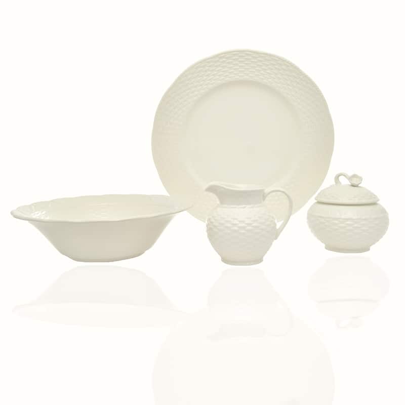 Nantucket White Round Serving Platter 12.5"