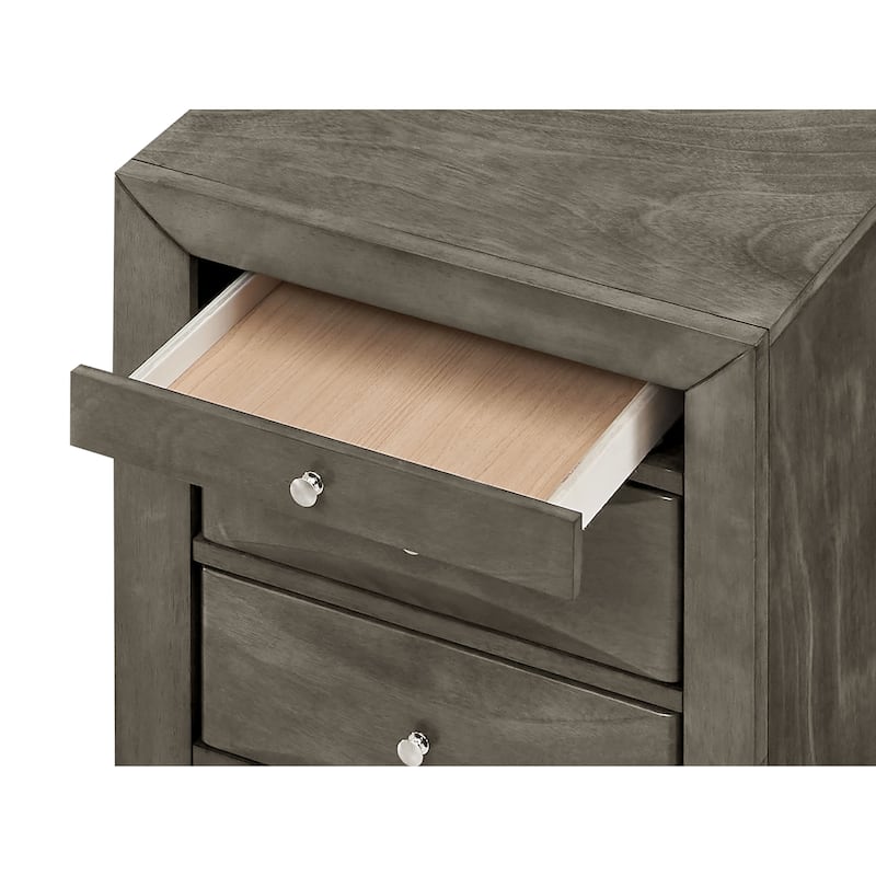 Marilla 3-drawer and Wood Nightstand
