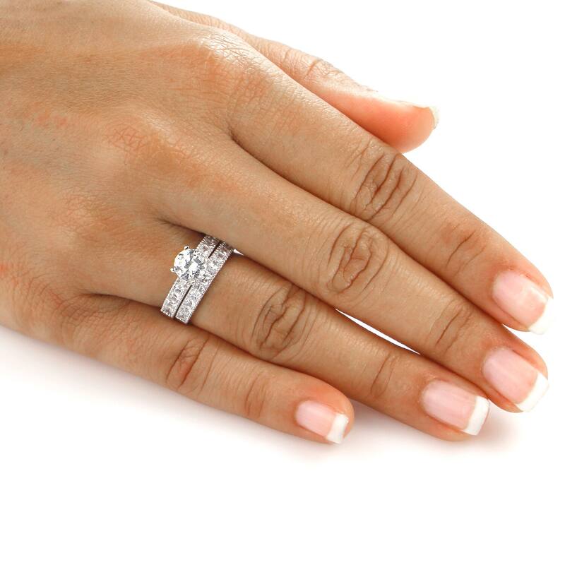 Auriya 14k Gold 2ctw Round Certified Diamond Engagement Ring Set Certified