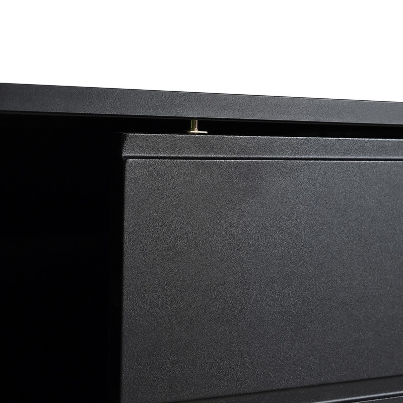 94.4" Modern TV Stand with LED Lights, Fluted Glass Doors & Drawers - Media Console for TVs Up to 100 inches