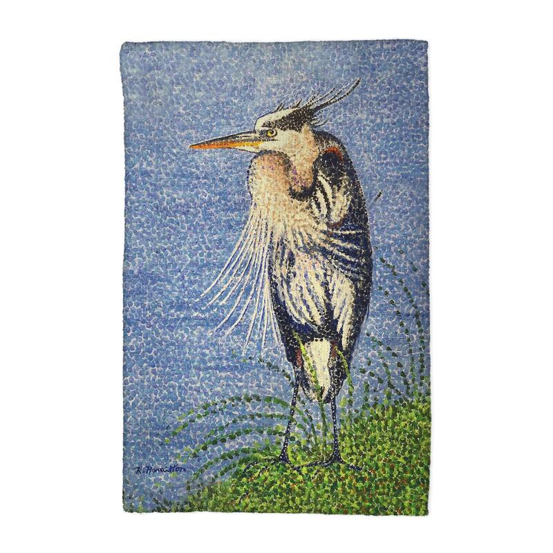 Windy Blue Heron Kitchen Towel - 16x25