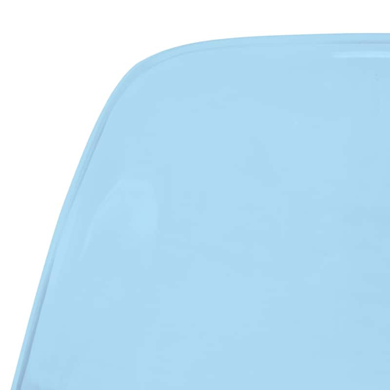 LeisureMod Dover Molded Side Chair with Acrylic Base, Set of 4 - Red - 36 x 32.4 x 16.25