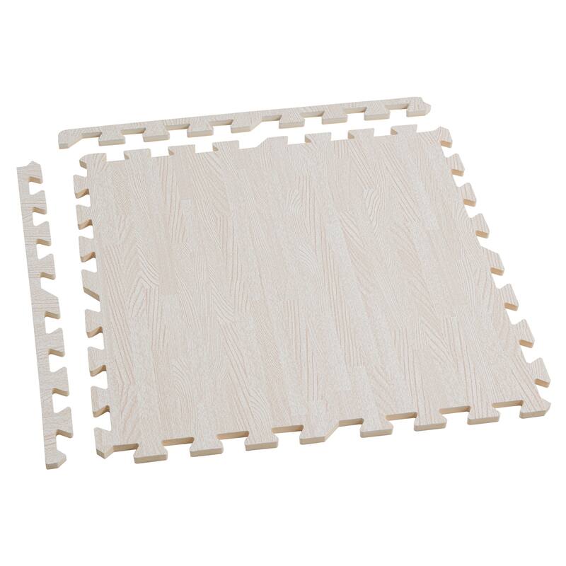 12 Tiles Gym Foam Puzzle Floor Tiles 24x24" Interlocking Floor Mats 48sq.ft