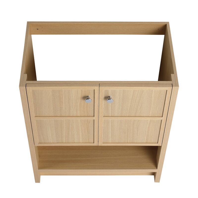 GDFStudio - Roserise Modern Freestanding Bathroom Vanity Cabinet with 2-Soft Closing Doors, Sink NOT INCLUDED - 30"