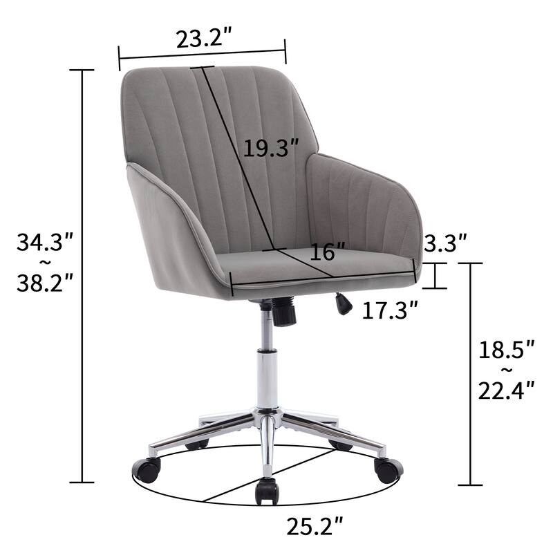 Ergonomic Adjustable Office Chair with Lumbar Support, Swivel Design, and Memory Foam Cushion