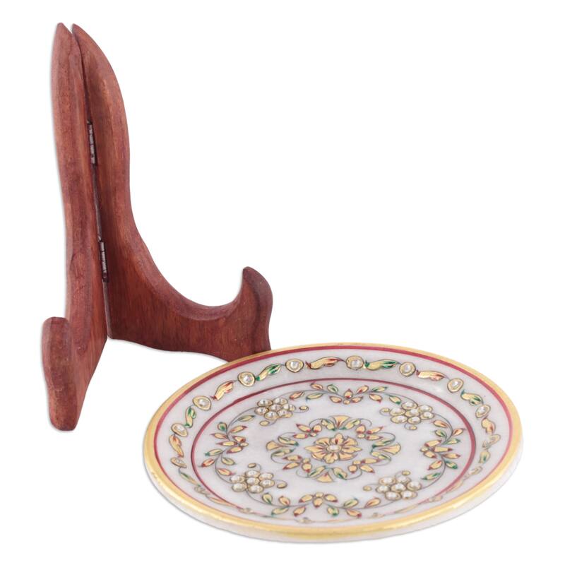 Novica Handmade Regal Blast Marble Decorative Plate