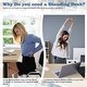 preview thumbnail 29 of 40, Futzca Height Adjustable Electric Standing Desk Sit Stand Computer Stand up Desk with Splice Board(White)