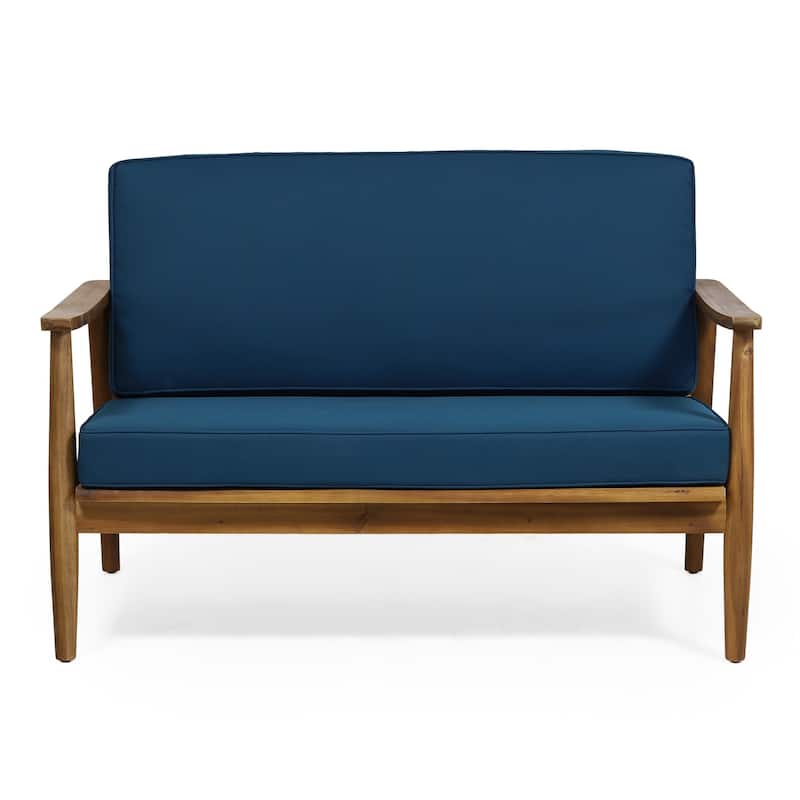Outdoor Wood Frame Conversation Sofa Set of 2