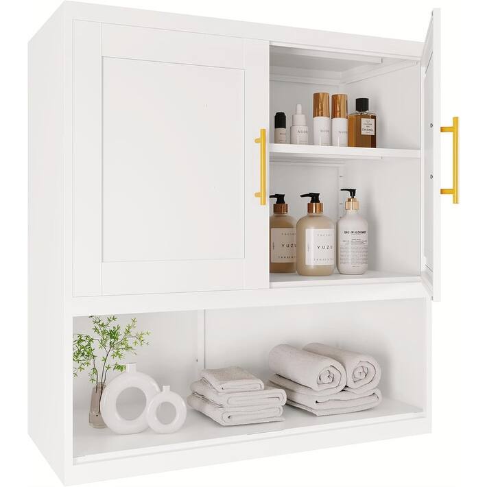 Metal Bathroom Cabinet with Doors, Over Toilet Storage