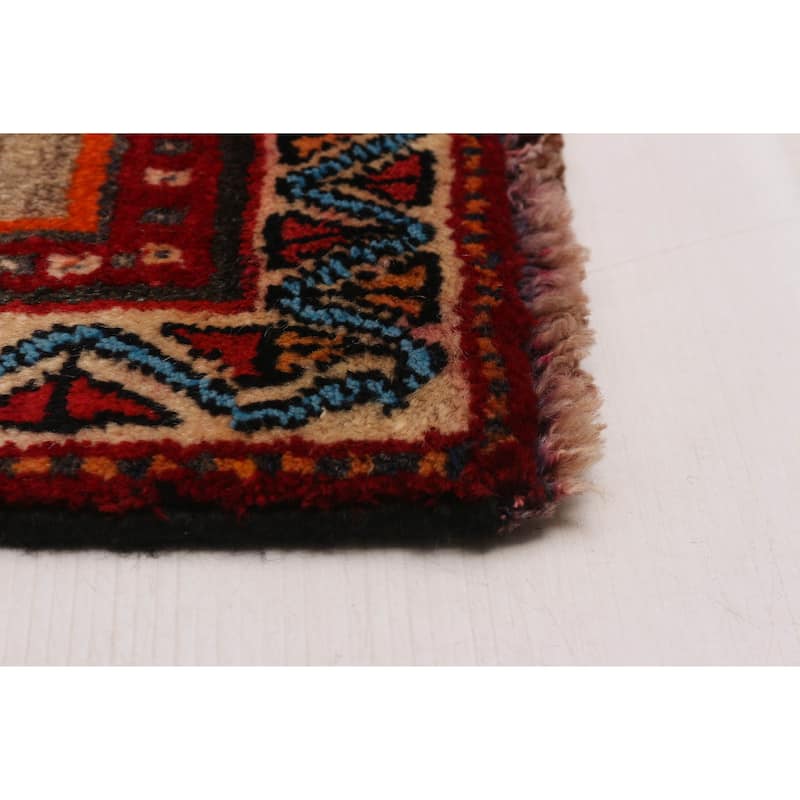 ECARPETGALLERY Hand-knotted Melis Vintage Khaki Wool Rug - 4'2 x 6'9