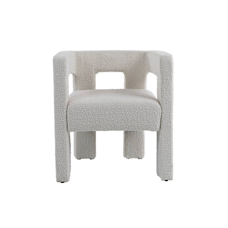 Modrest Drea Modern White Fabric Dining Chair