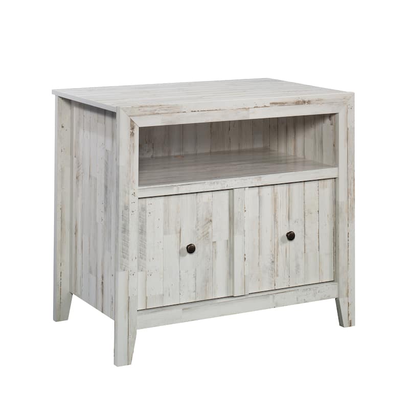 White Lateral File Cabinet with Full-Extension Drawer Fits Letter Legal Files 33.78 Inch - White