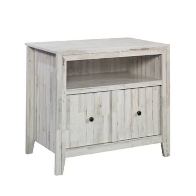 White Lateral File Cabinet with Full-Extension Drawer Fits Letter Legal Files 33.78 Inch