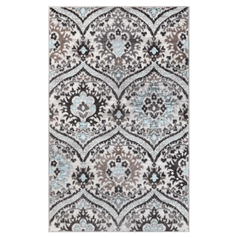 Superior Augusta Vintage Floral Damask Indoor Runner or Area Rug