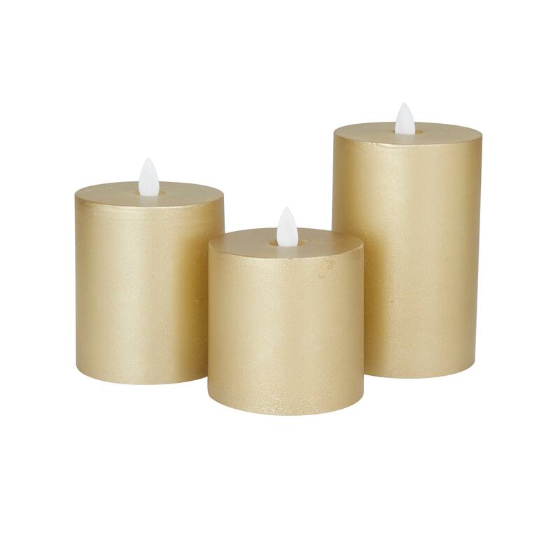 Traditional Flameless Candles (Set of 3)