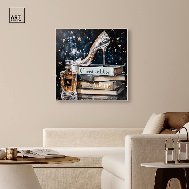 Sparkling Stars Heel Canvas by Art Remedy