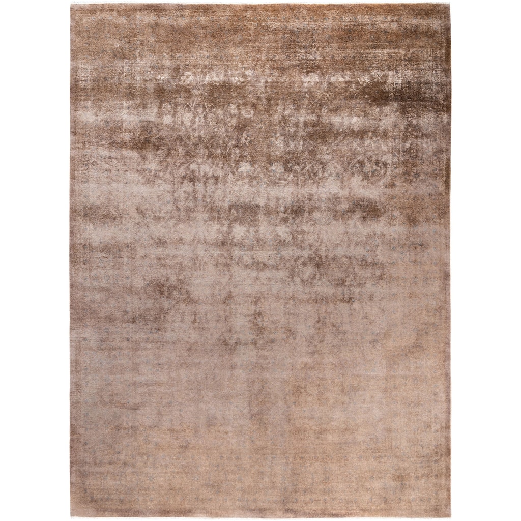 Overdyed One-of-a-Kind Hand-Knotted Area Rug - Beige - 9' 0" x 11' 10"