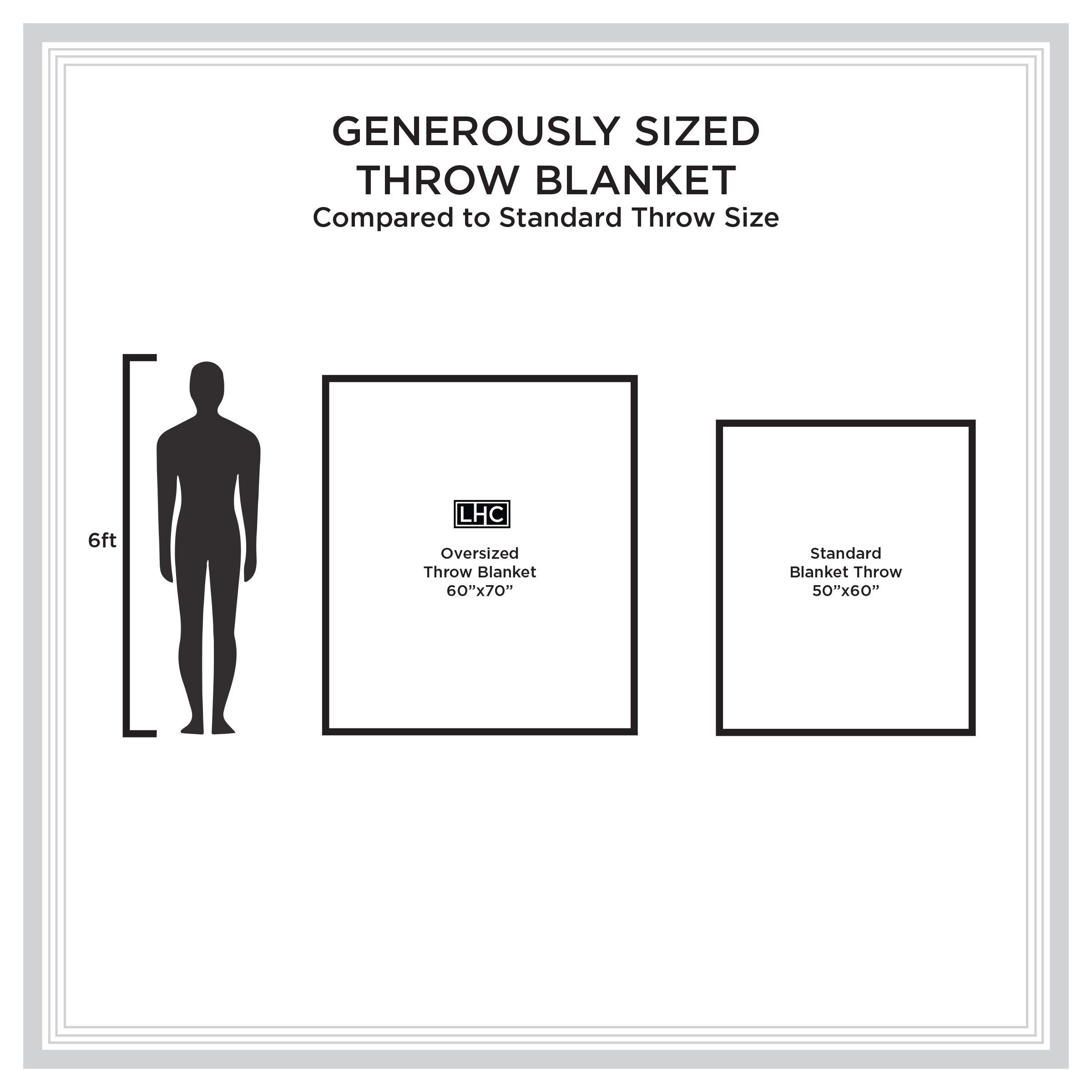 Lavish Home Plush Woven Sherpa Oversized Blanket