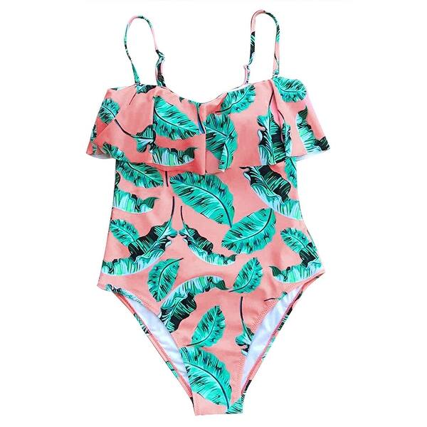 Shop Cupshe Women S Swimwear Green Pink Size Xxl Plus One Piece