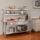 preview thumbnail 3 of 3, 60" X 24" Stainless Steel Table with Shelf & 3 Drawers