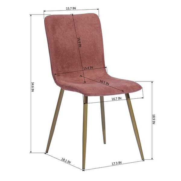 Carson Carrington Upholstered Dining Chair Golden Leg Set of 4
