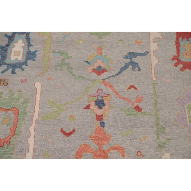 Floral Oushak Oriental Area Rug Handmade Living Room Wool Carpet - 8'9"x 12'3"